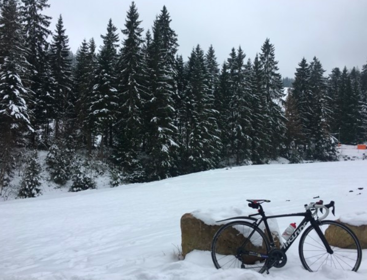 Bicicleta con nieve JoanSeguidor
